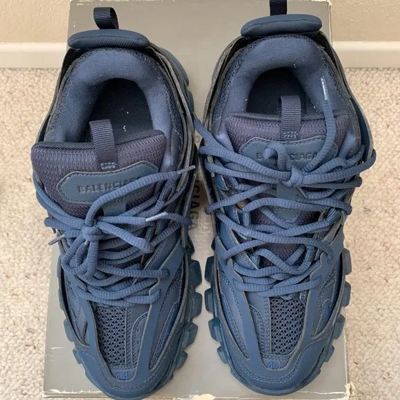 Balenciaga Track Sneakers Blue Pearl Sz 11 - Picture 9 of 16